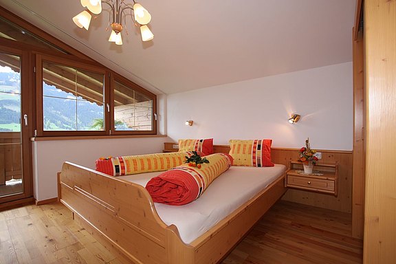 Schlafzimmer im Appartement Brixental