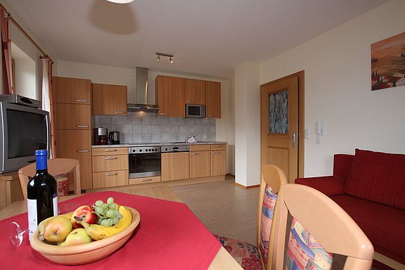Wohnküche im Appartement Brixen
