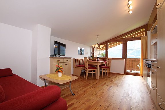 Wohnküche im Appartement Brixental